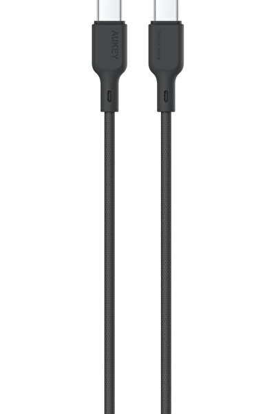 AUKEY Circlit Blink 60W Lite Cable 2m. DTY Braided USB-C to USB-C - CB-DCC064 Black