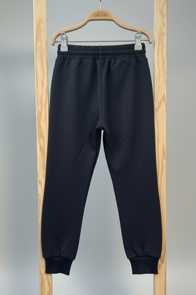 zubi baby & kids wear Black Lace-Up Sweatpants with Zipper Pockets