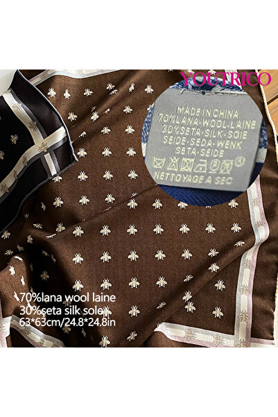 Youtrico Women's winter warm silk and wool scarf, lightweight and cozy, doubl...