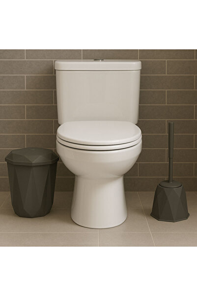SİHİRLİ AYAKLAR 2 Piece Vanity Click Lid Bathroom Set Vanity Trash Can and Vanity Toilet Brush