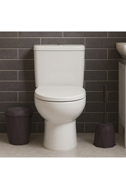 SİHİRLİ AYAKLAR 2 Piece Vanity Click Lid Bathroom Set Vanity Trash Can and Vanity Toilet Brush