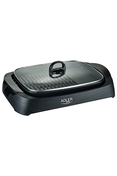 adler Grătar electric AD 6610 cu capac, 3000W, 51x34x16cm, negru