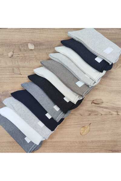 Leement socks 12 чифта дамски безшевни чорапи, удобни еластични, от обикновен памук, за диабетици