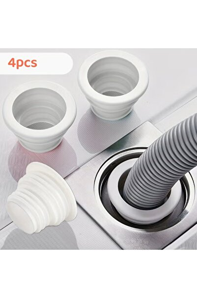 Generic 4Pcs Silicone Drain Plug: Odor-Free, Easy Install for Kitchen,Bathroom,Washing Machine