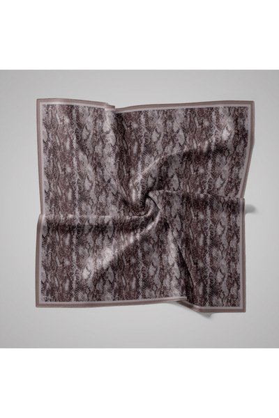 PİRAMİT Naturel Eşarp | Yılan Derisi