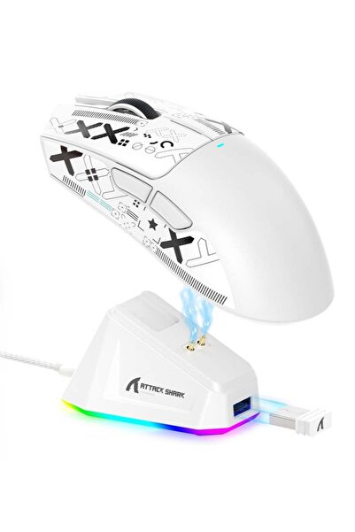 Attack Shark X11 Tri-mode Bluetooth Wireless Gaming Mouse with Magnetic Charging Dock