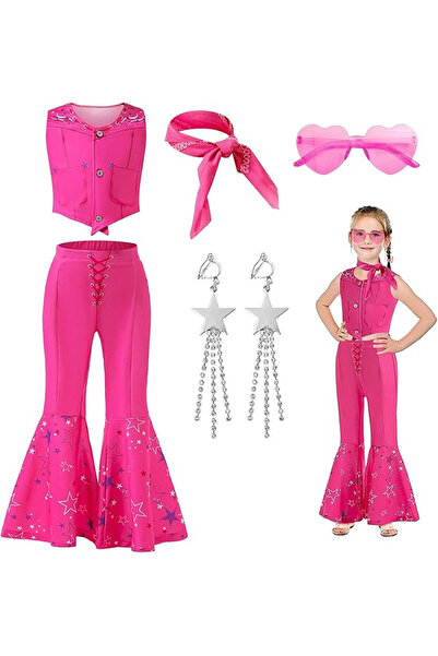 Oxygen Plus Costum de cowgirl pentru fete — set din 6 piese (maiou, pantaloni...