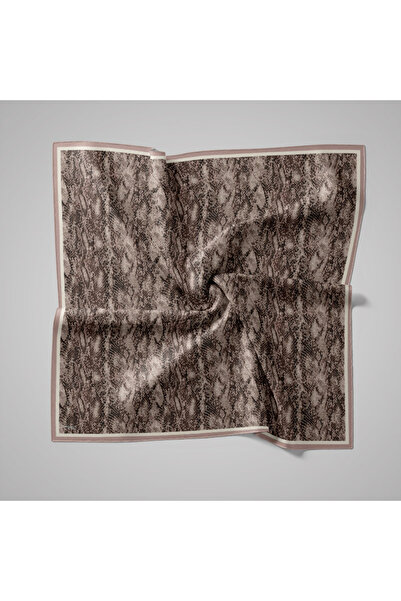 PİRAMİT Naturel Eşarp | Yılan Derisi