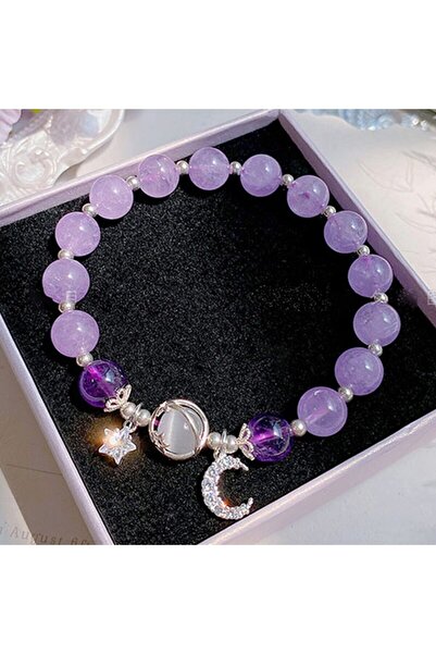 Choice سوار من حجر الأوبال باللون الأزرق البنفسجي للنساء والفتيات، أساور من ا...