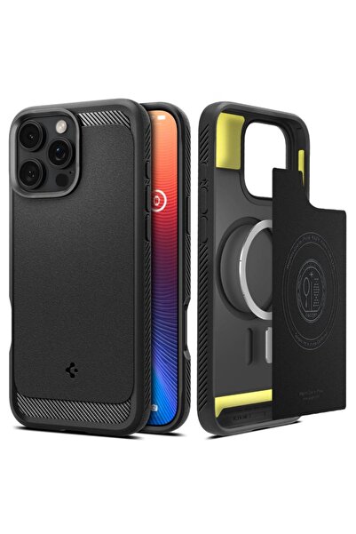 Spigen Carcasă pentru iPhone 16 Pro Max, Rugged Armor - Negru