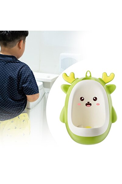 Flippy Boys' Potty, Deer-Shaped, 0-8 yrs, Brush Included, Wall-Mount, Adhesive Hook, 29.8x23.8 cm, G