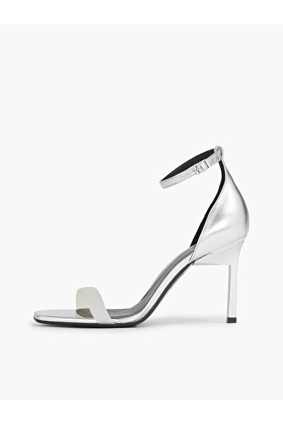 Calvin Klein Women Silver Geo Stil Brly Thr Sandals