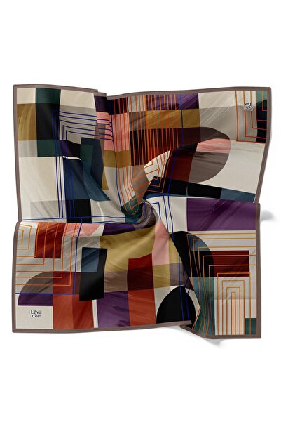 Levidor Κρυστάλλινο κασκόλ με ριγέ γεωμετρικό κλασικό σχέδιο