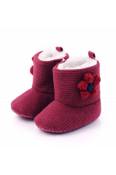 BebeNou Ghete vișine - Flori croșetate MBD2334-3-c3