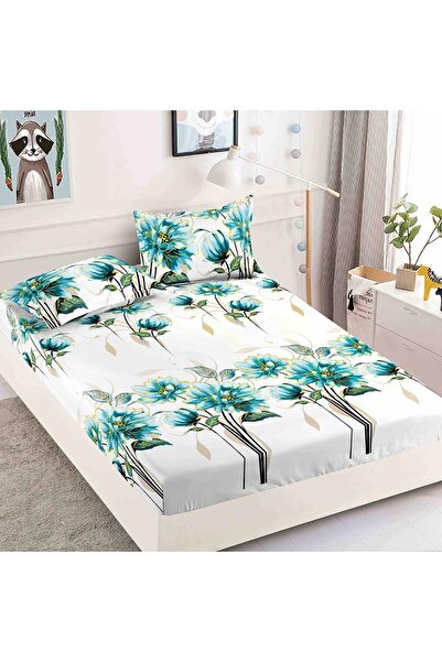 OEM Double bed cover set with elastic, 3 pieces, 180x200cm