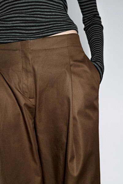 Massimo Dutti Yüksek bel geniş paça pantolon