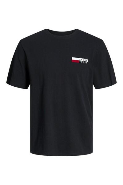 Jack & Jones تي شيرت رجالي بشعار شركة جاك جونز 12277925