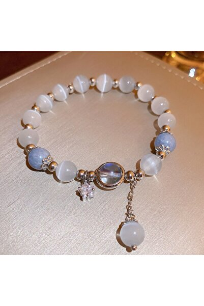 Choice سوار من حجر الأوبال باللون الأزرق والأرجواني للنساء والفتيات، أساور من...