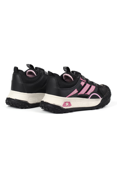 KAJILA Girl's Black Casual Sneakers |   Comfortable Walking and Running Sneaker - Stylish and Durable Design
