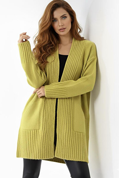 MILANOFOX سترة نسائية قصة فضفاضة منسوجة قابلة للغسل وسميكة وناعمة بجيوب