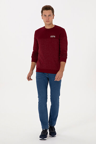 U.S. Polo Assn. Erkek Bordo Sweatshirt 50316380-VR014