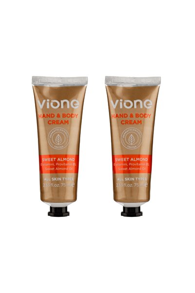 vione SET 2pcs x Moisturizing body and hand cream Sweet Almond 75ml
