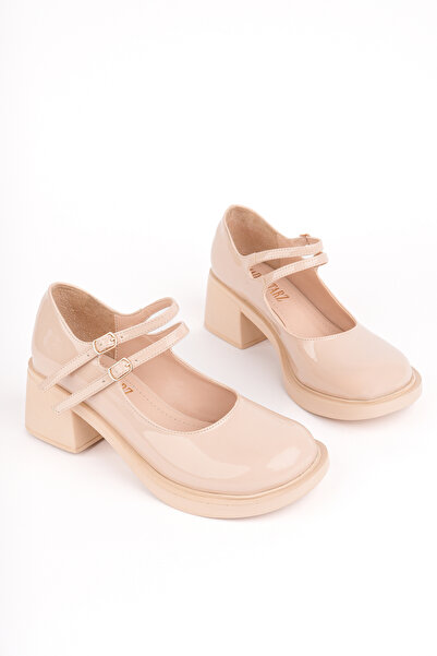 Madam Tarz Smr-14992 Thick Heel Belted Loafer