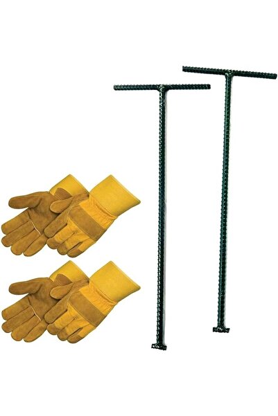 Raco Manhole Open Key - Universal Manhole Lifting Key with Leather Gloves (Pack of 2)