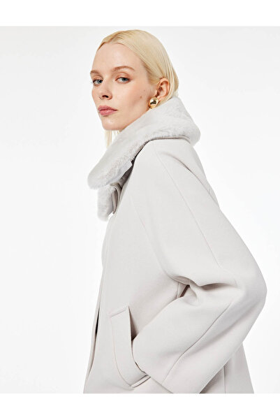 Koton Palton gri pentru femei 6Wak00191Ew