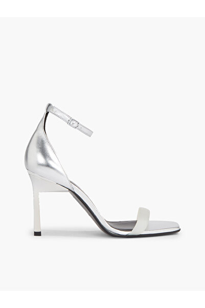 Calvin Klein Women Silver Geo Stil Brly Thr Sandals