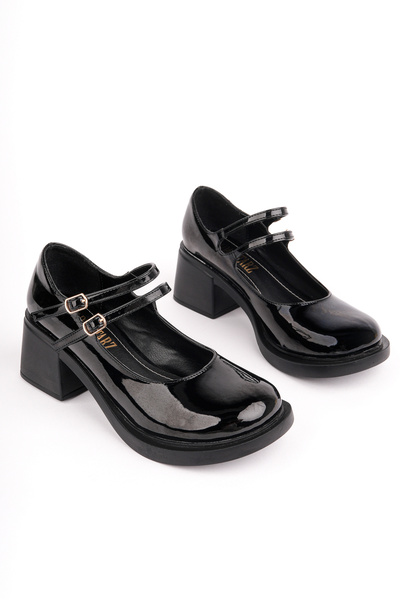 Madam Tarz Smr-14992 Thick Heel Belted Loafer
