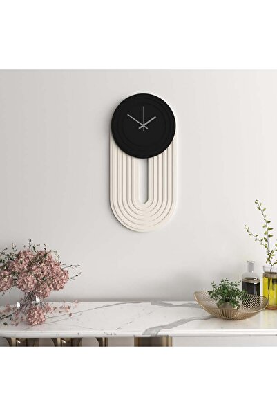 Marktna ساعة حائط خشبية بتصميم عصري أنيق