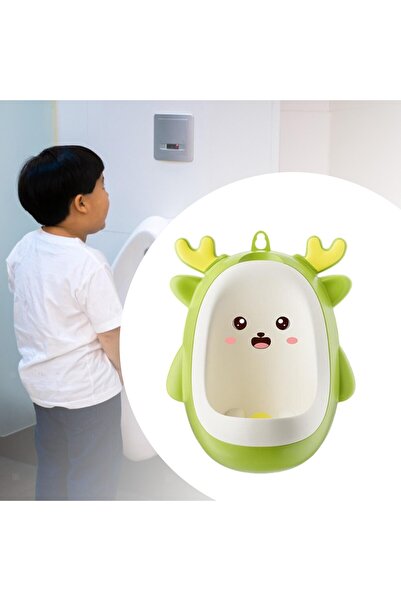 Flippy Boys' Potty, Deer-Shaped, 0-8 yrs, Brush Included, Wall-Mount, Adhesive Hook, 29.8x23.8 cm, G