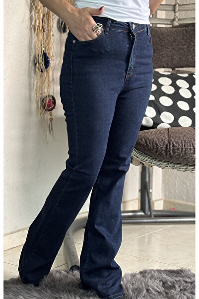 Dila Butik Yüksek Bel Ful Likralı İspanyol Kot Pantolon