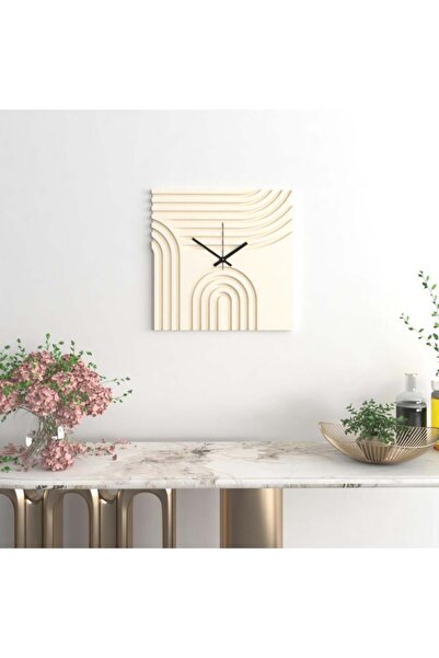 4gdran ساعة حائط خشبية بتصميم عصري انيق