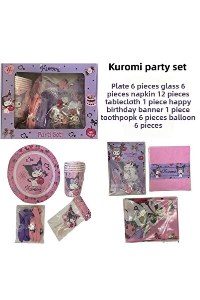 Mini Parti 6-person Kuromi Mini Party Store Set