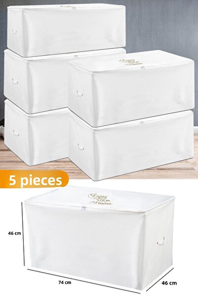 Serstil 5 Τεμάχια - Λευκή τσάντα μεγάλου μεγέθους - 74 x 46 x 46 cm