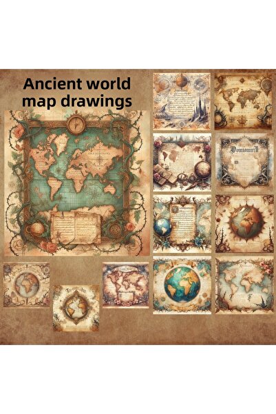 Pink Swan Craft Set de autocolante pentru albume de însemnări vintage Old Wor...