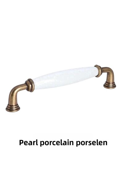 Porcellana Perla Mâner de mobilier din porțelan de 12,8 cm - sertar și ușă dulap Club Ruby128mm-stk0815