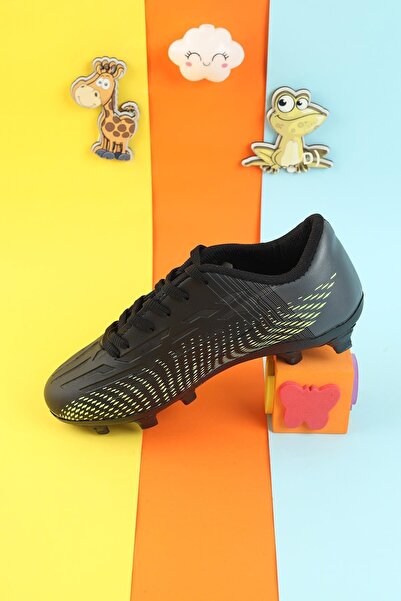 Moda Lime Unisex Kids Crampons Turf Field Boys Football Shoes Studded Soccer Sneakers