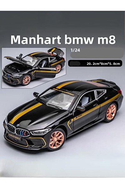 TUENGİ STORE سيارة Bmw M8 Manhart M8 مانهارت سوداء كبيرة الحجم، سيارة لعبة مع...