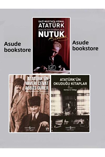 TÜRKİYE İŞ BANKASI KÜLTÜR YAYINLARI ASUDE KİTABEVİ ATATÜRK ÖZEL SETİ- 3 KİTAP