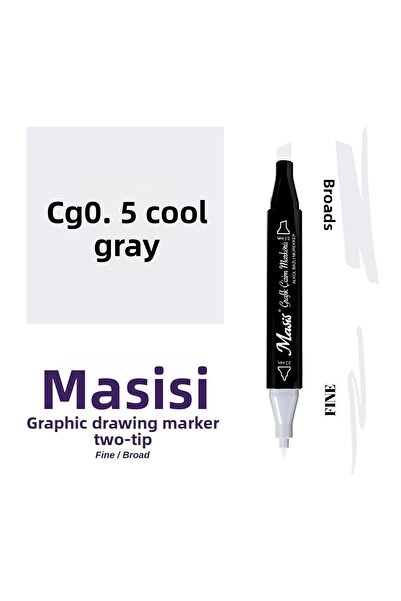 Masis قلم تحديد ذو طرفين CG0.5 رمادي رائع