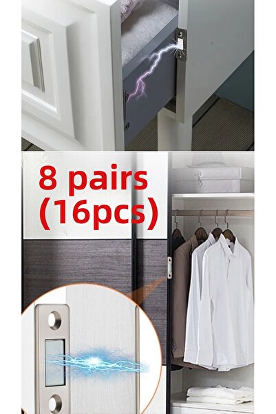 Granvex 8 bucăți magnet pentru ușă dulapului, sertar glisant pentru dulap, op...