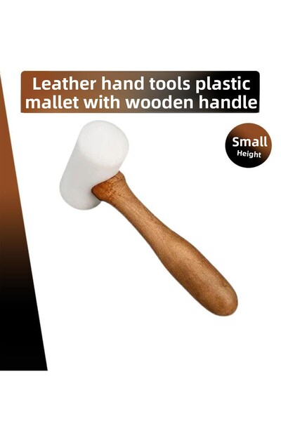 Dopar Ciocan din plastic cu mâner din lemn (ciocan) unealtă manuală pentru pi...