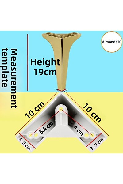Badem10 Luxury Mother of Pearl Sofa - Tv Unit Sideboard and Armchair 19 cm Gold Legs 4 Pcs
