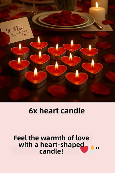 Baloncu Dede Heart Balloon Candle Romantic Dinner Set Valentine's Birthday Anniversary Marriage Proposal Ornament Material