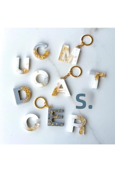 se7enhome 20 Pieces Epoxy Keychain Ring - Keychain Apparatus and Epoxy Resin