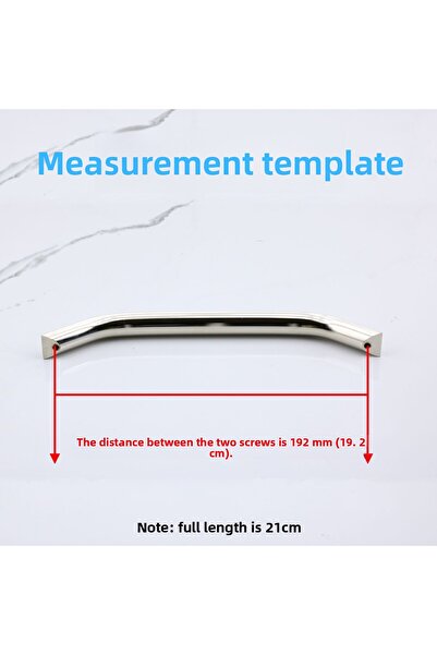 Badem10 Mâner Şahin Metal Inox 192 Mm Mobilier Bucătărie Sertar Dulap Dulap Ușă Mânere Mâner 19,2 Cm