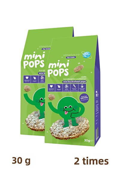 slimplus 2 عبوة من ميني بوبس للوجبات الخفيفة من الحنطة السوداء 30 جرام